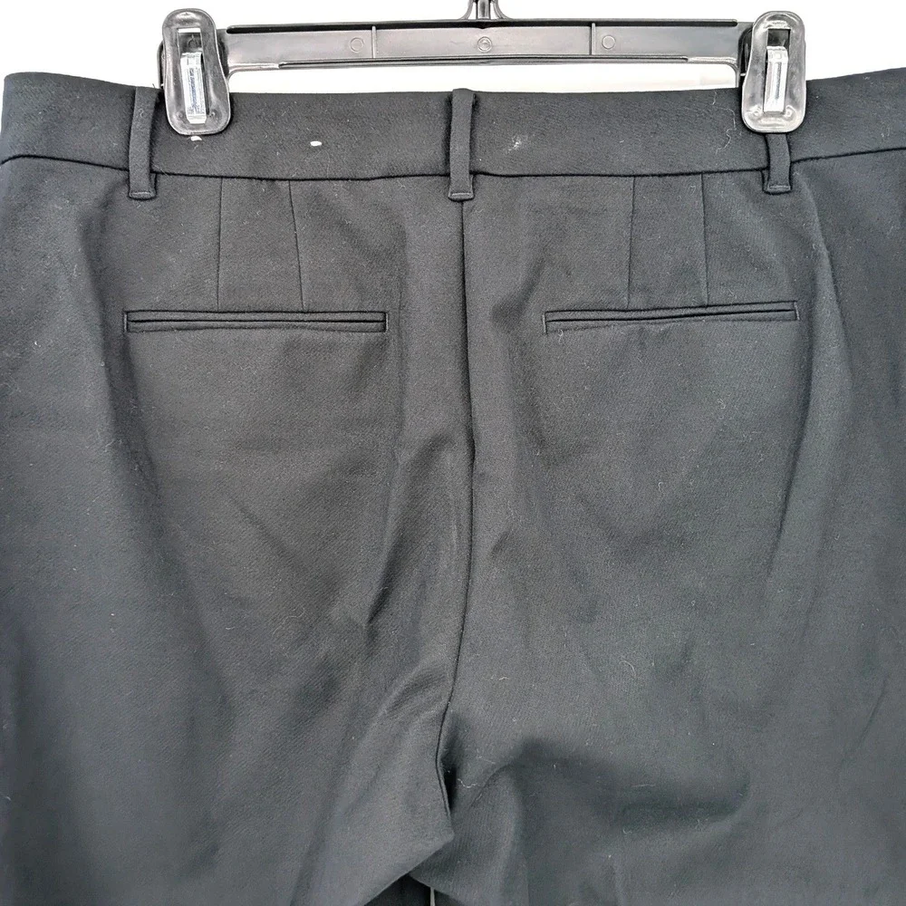 Ann Taylor Petite Curvy Fit Dress‎ Pants Ankle Cropped Black Career Stretch 10P